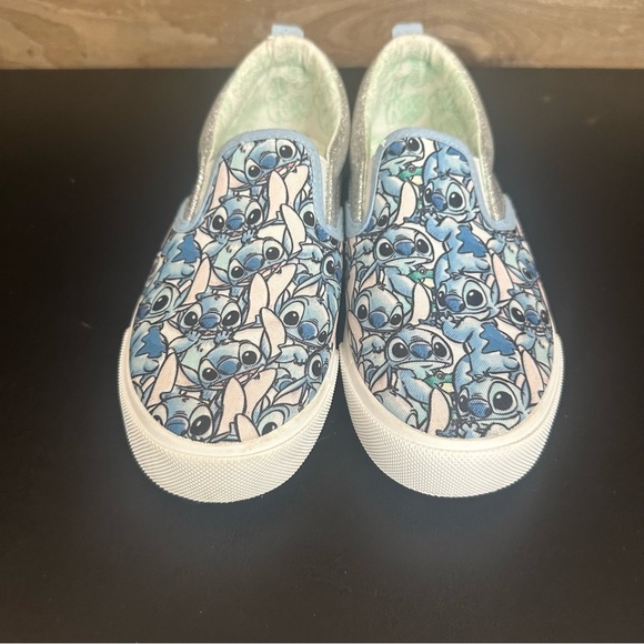 Disney Lilo & Stitch Girls Disney Ground Up Slip-on Shoe Kids 4 Light Blue White - Picture 5 of 8